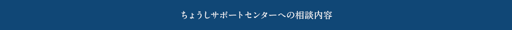 ちょうしサポートセンターへの相談内容